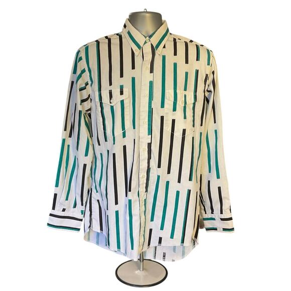 Vintage Wrangler Brushpopper Button Down Cowboy Cut Extra Long Tails Size 16x34 - Picture 1 of 8